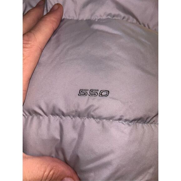 Womens The North Face 550 down gray puffer size M - Picture 5 of 6